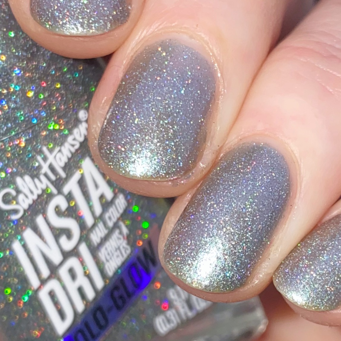 Sally Hansen Insta-Dri Holo-Glow Nagellack – Schnell Trocknend, Euphoric